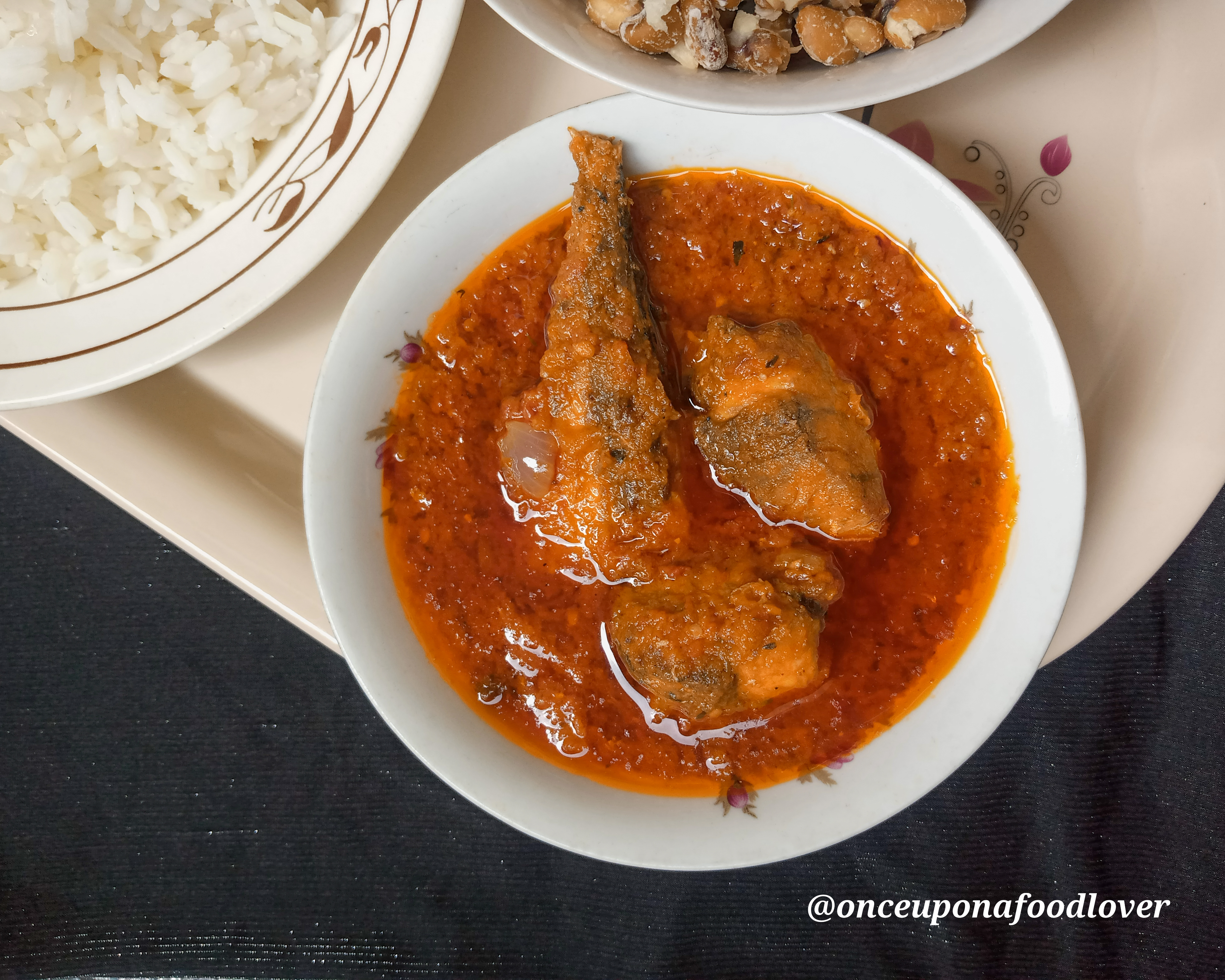 A plate of Nigerian Fish Stew