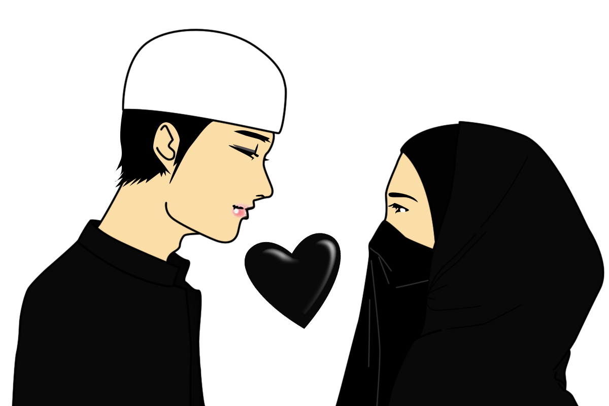 24 Gambar  Kartun Muslimah Romantis Dunia Kartun