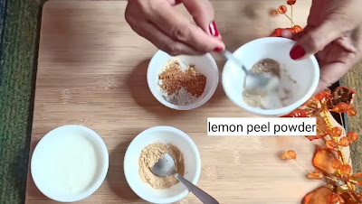 lemon peel powder for suntan 