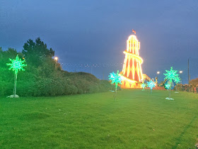 lit up helter skelter ride at Sunderland illumination 