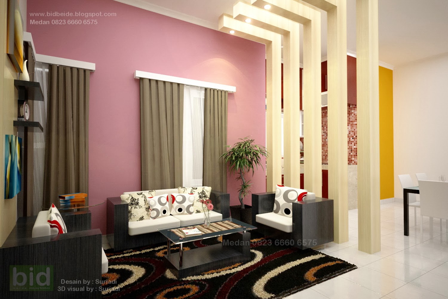 Design Ruang Tamu Rumah Teres Setingkat Wallpaper Dinding