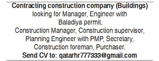Local Doha Qatar Jobs Vacancies From Today