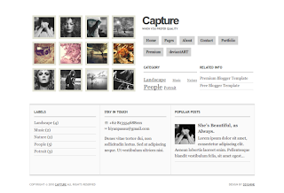 Capture Personal Photo Gallery Blogger Template