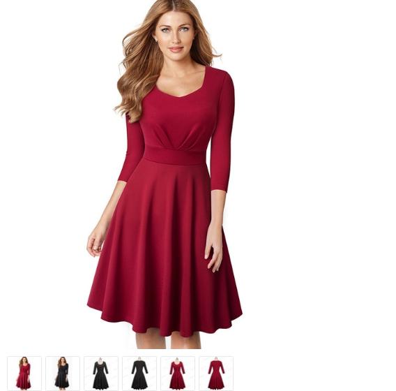 Maroon And Orange Dress - Petite Womens Clothing