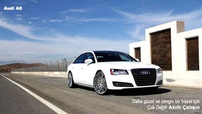 Audi A8 Beyaz Yeni Tasarımı çok güzel