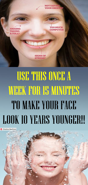 Utilize THIS ONCE A WEEK FOR 15 MINUTES TO MAKE YOUR FACE LOOK 10 YEARS YOUNGER!! #healthnaturalremedies