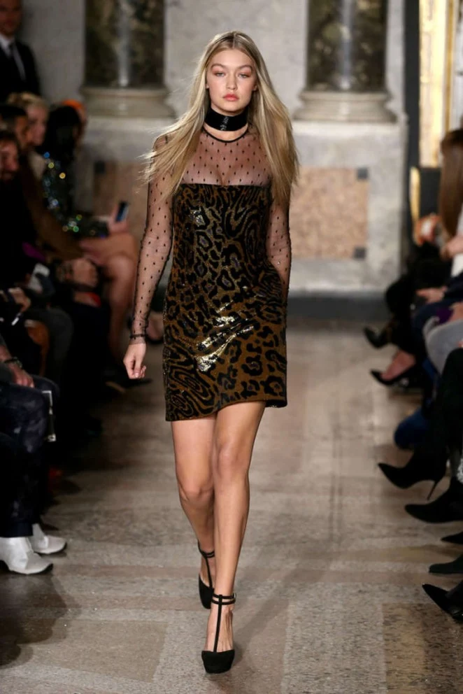 Gigi Hadid walks the Emilio Pucci Fall/Winter 2015 Milan Fashion Week Show