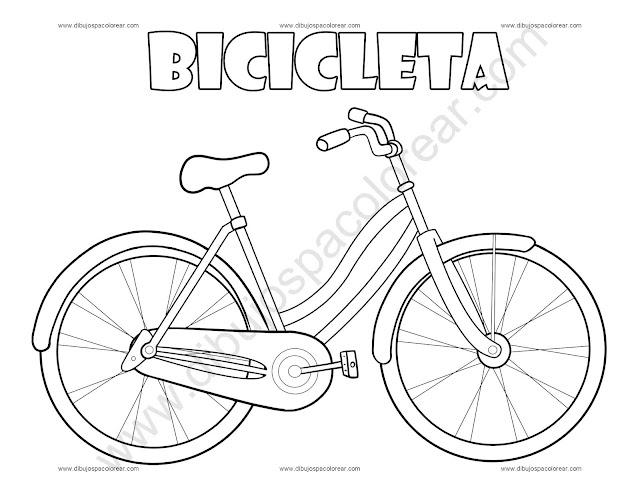 Bicicleta Dibujo para colorear
