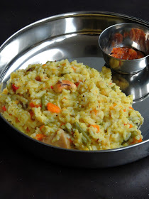 Mixed Vegetable Pongal, One pot Vegetable pongal