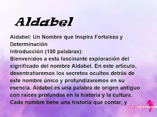 significado del nombre Aldabel