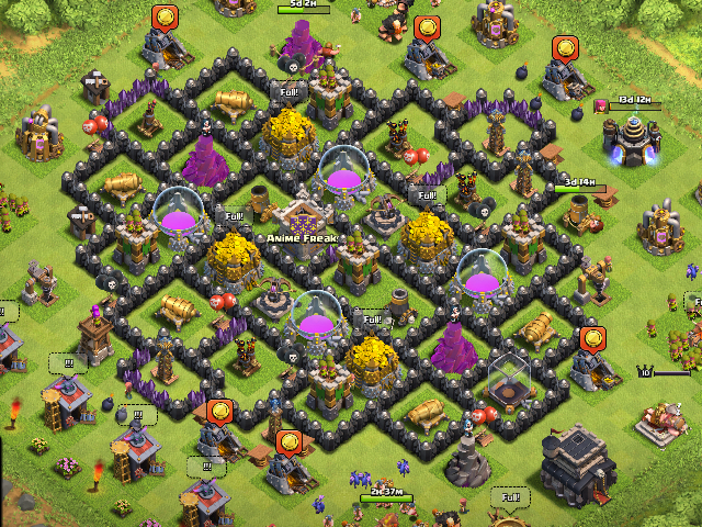 Top Town Hall 8 Base Layouts Clash of Clans Tools - Clash Of Clans Town Hall Level 8