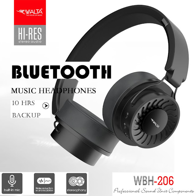 Walta Wireless Bluetooth Headphone Hi-res Stereo Audio Model Wbh-206