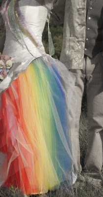 Rainbow wedding dresses