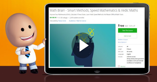 [100% Off] Math Brain - Smart Methods, Speed Mathematics & Vedic Maths| Worth 20$