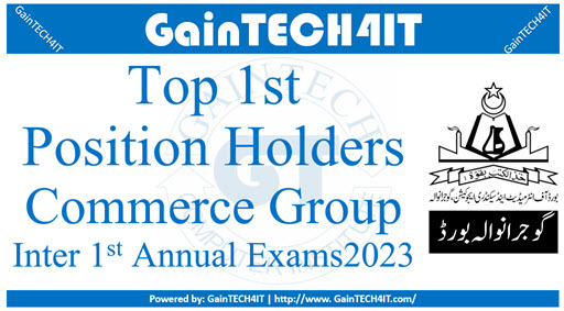 Top 1st Position Holder Commerce bise gujranwala intermediate result 2023