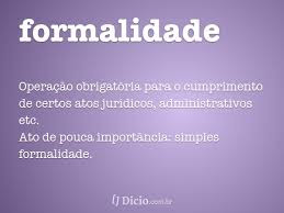 formalidade