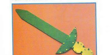Espada de brinquedo molde para artesanato com eva