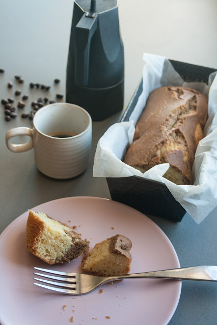 Plumcake marmorizzato al caffè