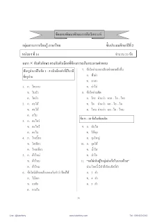 ข้อสอบพัฒนาารคิดวิเคราะห์ ภาษาไทย ป.2