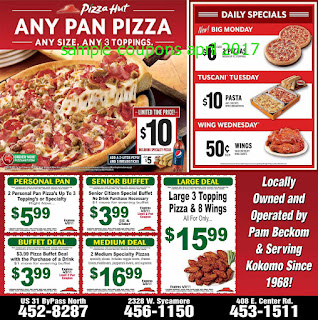 free Pizza Hut coupons april 2017