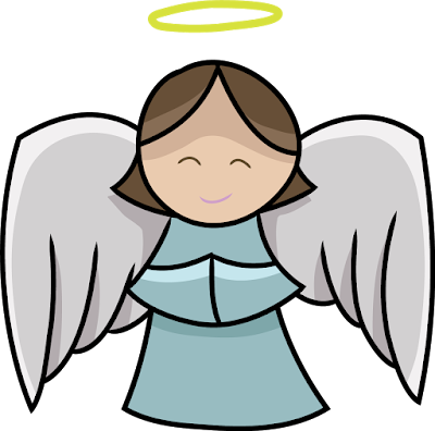 angel clip art black and white 