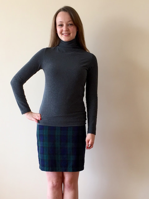 Diary of a Chain Stitcher: Girl Charlee Cotton Spandex Knit Style Arc Debra Zebra Turtleneck Top