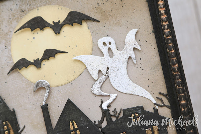 Haunted House Halloween Frame by Juliana Michaels featuring Tim Holtz and Sizzix 
