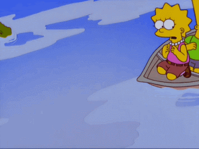 The Simpsons Crocodile Bart and Lisa gif
