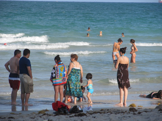 miami beach photo,family,beach scenery
