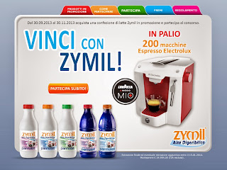 Logo '' Vinci con Zymil'' 200 macchine espresso Electrolux