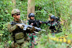 Prajurit Brigif 2 Marinir Latihan Patroli Tempur  Bersama Singapore Army dan JGSDF