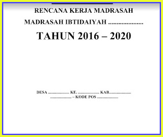Download Rencana Kerja Madrasah MI Terbaru 2017/2018