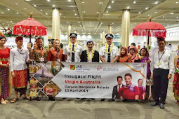 131 Penumpang Ikut Inaugural Flight Virgin Australia dari Darwin ke Bali