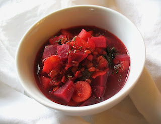 Hearty Lentil Borscht