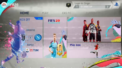 FIFA 14 Mod FIFA 20 Mobile v4.1 New Menu Kits Transfers 19-20