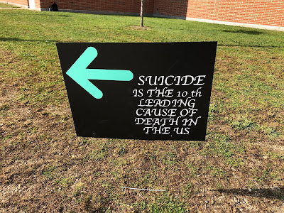 Sign: "Suicide is the 10th leading cause of death in the U.S."