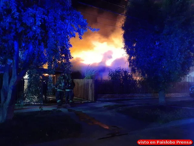 Osorno: Incendio destruye vivienda de madrugada 🚒🔥▶