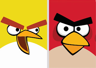 Banderines y Máscaras para Fiesta de Angry Bird para Imprimir Gratis.