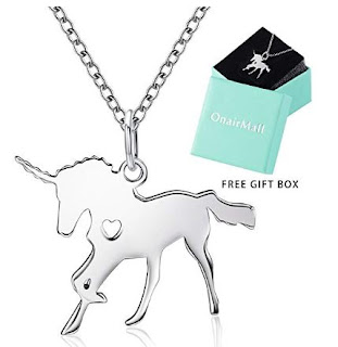 OnairMall Unicorn Jewelry 925 Sterling Silver Unicorn Dainty Pendant Necklace Best Gift for Valentine