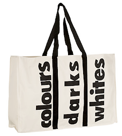 3 section laundry bag - colours, darks, whites