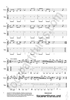 2 Mix 9 Tablatura y Partitura de Guitarra El Cocherito Leré Infantil, En la Nieve, Pin Pon, En tu camino Popurrí Mix 9 Tablature Sheet Music for Guitar Music Score Tabs 