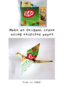 Make an Origami Crane using recycled paper