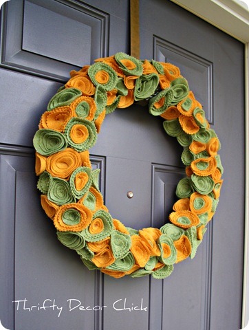 felt fall wreath