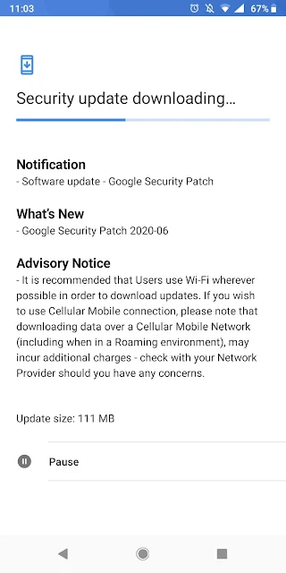 Nokia 3.1 receiving June 2020 Android Security patch