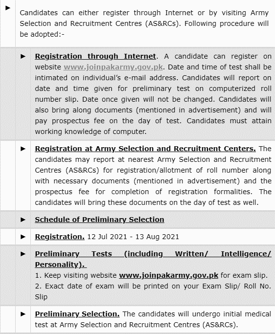 Registration and Preliminary Selection Procedure of Armed Forces Nursing Services: