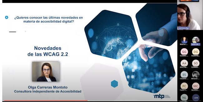 Webinar de Olga Carreras: Novedades de las WCAG 2.2