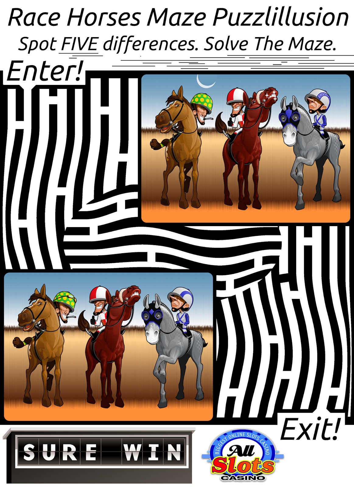 puzzlillusion horse racing maze