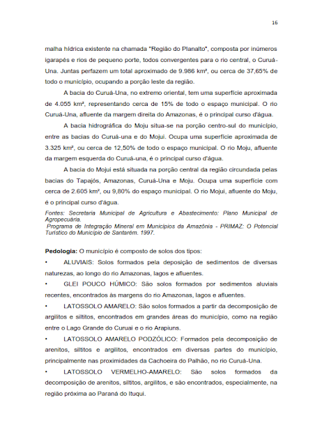 INVENTÁRIO DA OFERTA E INFRA ESTRUTURA TURÍSTICA DE SANTARÉM – PARÁ – AMAZÔNIA – BRASIL - 2010 / ANO BASE 2010