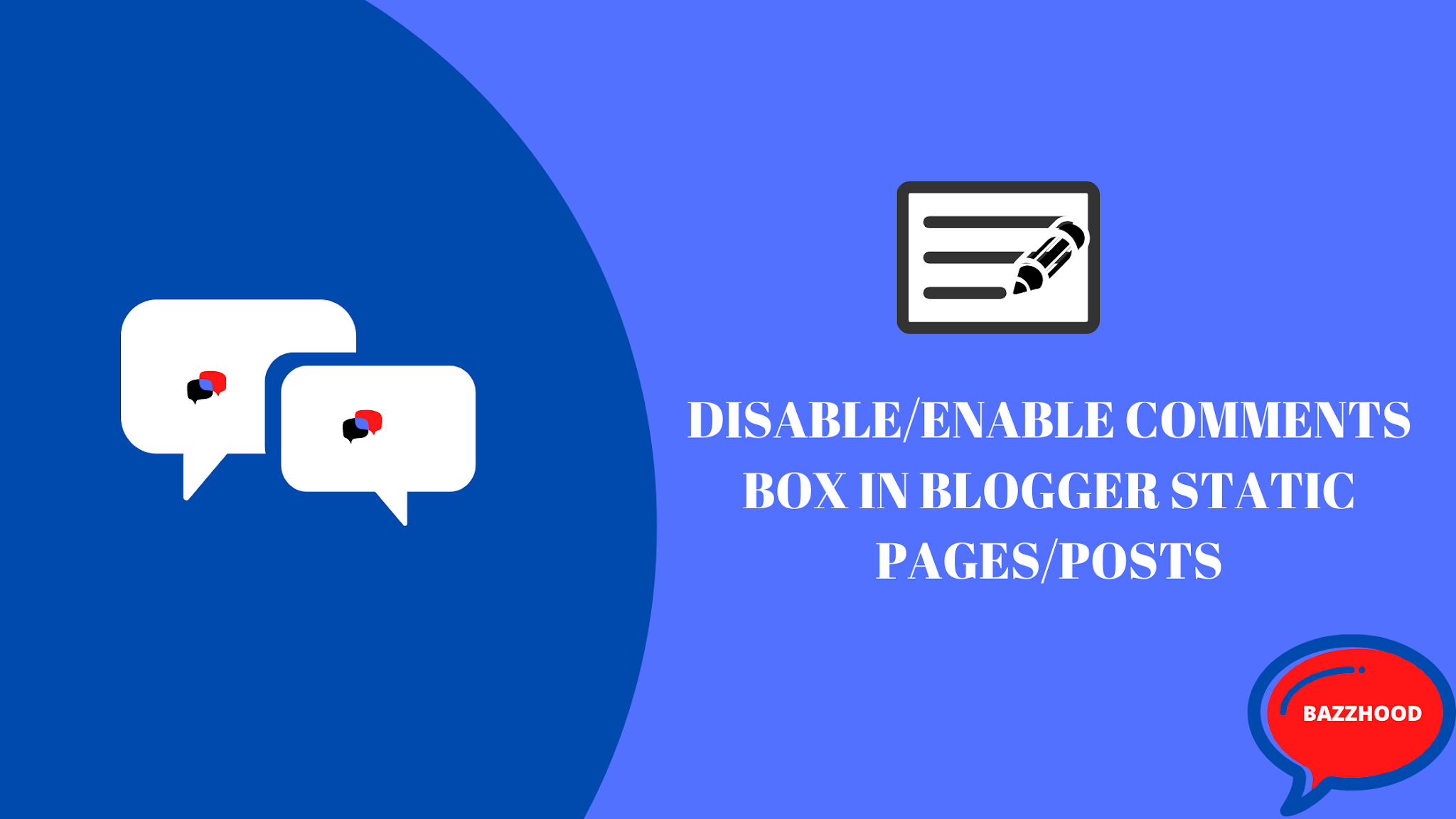 Disable or disable the comment box in Blogger