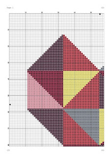 Red heart cross stitch pattern - Tango Stitch